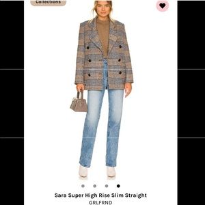 GRLFRND Sara Super High Rise Slim Straight